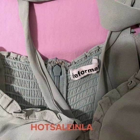 Reformation Nikita Dress in Celadon *NEW* - Picture 6 of 7